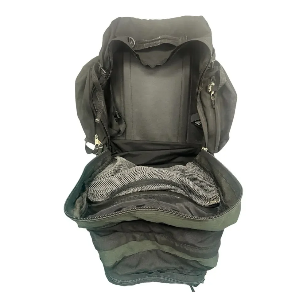 VTG JanSport Black Technical Multi-Day Backpack Gorpcore Outdoor Hiking Camping
